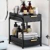 2-piece set; 2-layer storage under sink; farmhouse counter; suitable for storage under kitchen cabinets; suitable for bathroom sliding basket storage