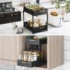 2-piece set; 2-layer storage under sink; farmhouse counter; suitable for storage under kitchen cabinets; suitable for bathroom sliding basket storage