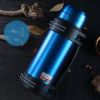 1.2l High Capacity Travel Pot Stainless Steel Outdoor Sports Bottle Portable Thermos Cup